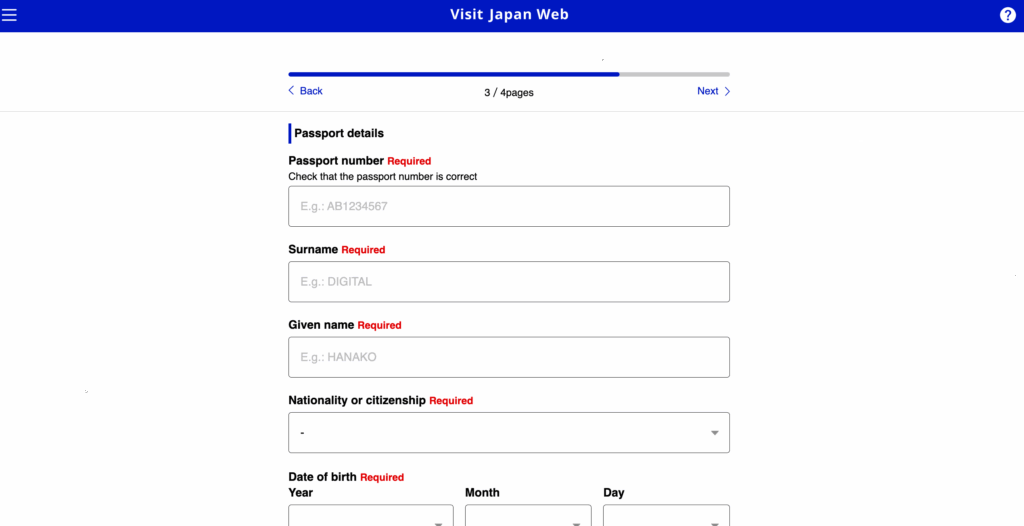 RDatos pasaporte manual Visit Jap